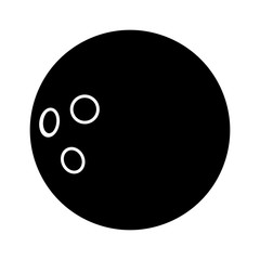 bowling ball icon over white background. sports equipment concept. vector illustration