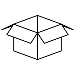 carton box icon over white background. vector illustration