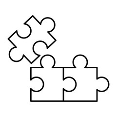 jigsaw puzzles icon over white background. vector illustration