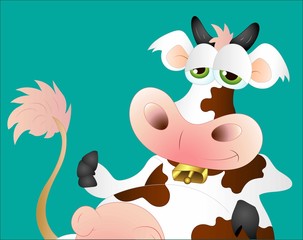 Large cartoon cow