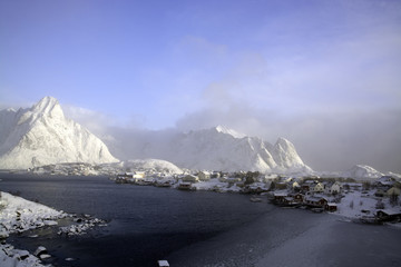 Morgens in Reine, Lofoten, Norwegen