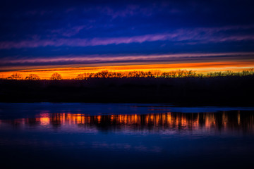 Obraz premium Blue sunset