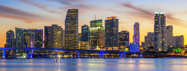 Naklejka premium Słynne miasto Miami