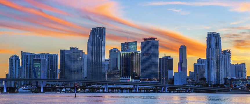 Miami sunset cloud