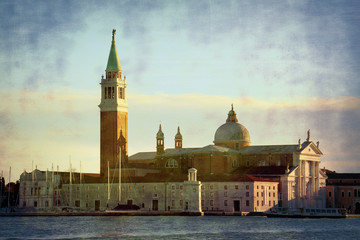 Fototapeta na wymiar Church of San Giorgio Maggiore on Isola San Giorgio, Venice, Italy