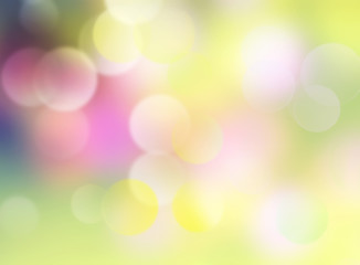 Abstract green yellow blurred illustration.