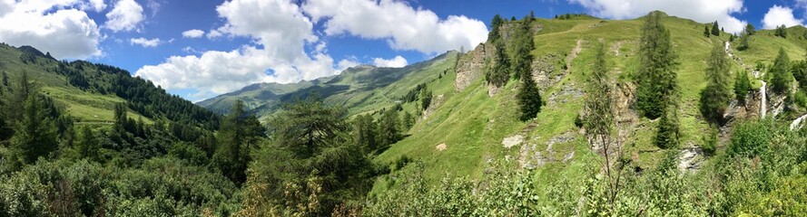 Fototapeta na wymiar Bergpanorama in den sommerlichen Alpen