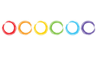 Rainbow circle border