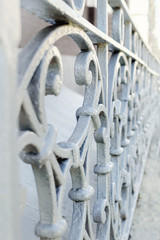 Naklejka premium Beautiful metal fence