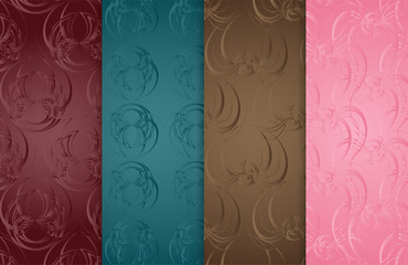 4 vintage pattern .backgrounds for design.