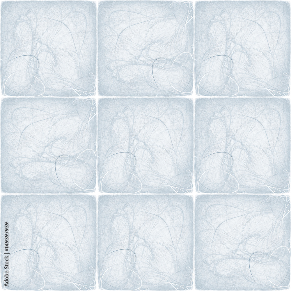 Aufkleber Subtle seamless tile with light fractal squares. Raster graphic pattern