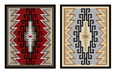 Colorful geometric pattern, blanket, banner. American Indians style. Navajo tribe style.