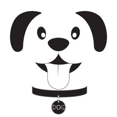 Dog head on a white background