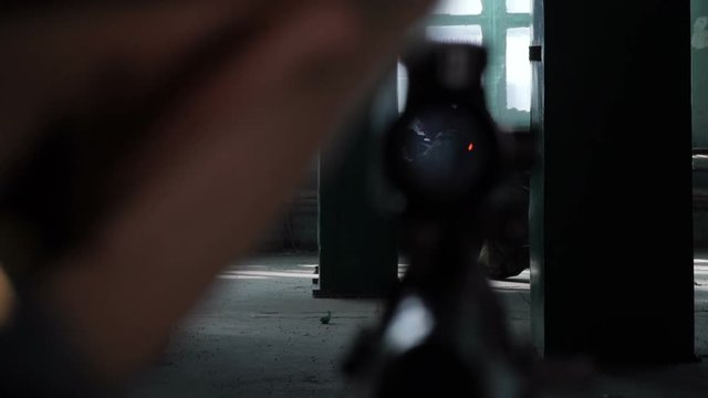 Target is scheduled, preparation for a shot