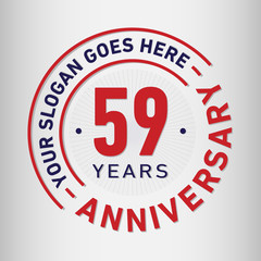 59 ears anniversary logo template. Vector and illustration.