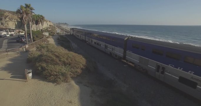 Pedestal Up of the Amtrak Pacific Surfliner at the San Clemente State Beach