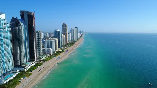 Aerial drone video Sunny Isles