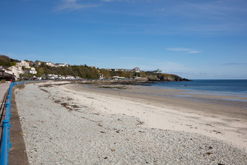 Fototapeta na wymiar The sandy beach and Promenade of Douglas Isle of Man British Isles