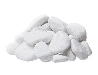 Fototapeta na wymiar Pile of white pebbles.