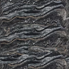 Fototapeten Leichte weiche Marmorstruktur mit schwarzem Effekt. Nahtloser quadratischer Hintergrund, Fliese bereit. © Dmytro Synelnychenko