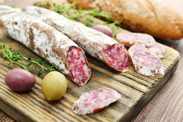 Spanish moldy salami