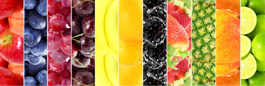 mixed fruit  background 