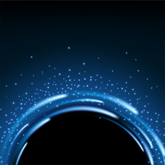 Half round blue light shiny with sparkles, Suitable for product advertising, product design, and other. Vector Illustration