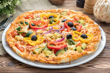Pizza with vegetables