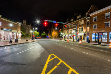 Broadway Intersection in New Haven, Connecticut - obrazy, fototapety, plakaty