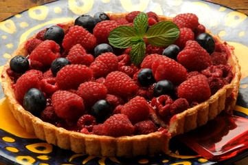 Tarte Crostata Terte Tarta Cierpki Vaccinium myrtillus Rubus idaeus Fruit rouge Frutti di bosco Fruta del Pie bosque Waldbeeren 
