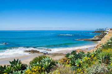 Laguna Beach Coastline in Orange County, California  © rouda100