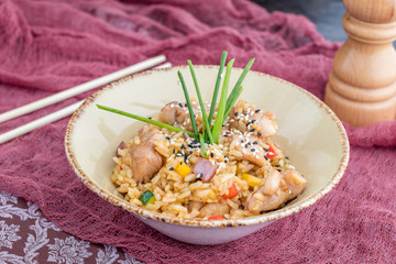 Rice with chicken
