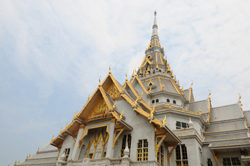 Fototapeta premium Wat Sothon Wararam Worawihan (Royal temple in Chacheongsao province, Thailand)