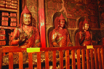Inside a Buddhist Temple in Tibet