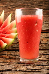 Glass of Refreshing watermelon juice 