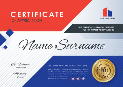 certificate template with luxury pattern,diploma,Vector illustration 
