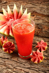 Glass of Refreshing watermelon juice 