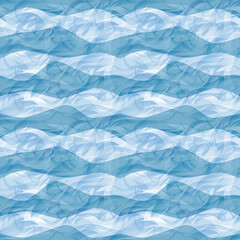 Fototapeta premium Sea seamless pattern, vector illustration