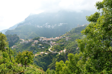 Ravello, Amalfi Coast, Italy - green hills view