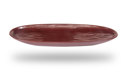 Empty plate isolated on a white background , clipping path.