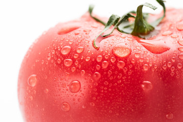 fresh red tomato isolated on white background