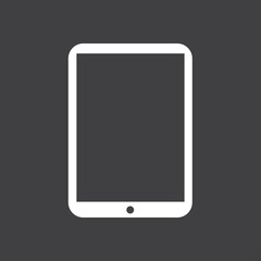 Modern digital tablet PC icon. Flat design icon. 