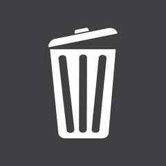 Trash can icon. Delete, Move to Trash, clear the disk space. Vector illustration.
