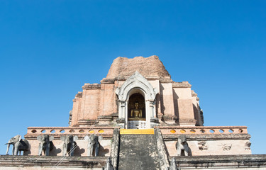 Wat Chedi Luang after earthquake Chiang Mai, Thailand