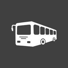 Obraz na płótnie Canvas Bus sign icon. Public transport symbol. Flat design style.