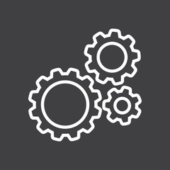 Icon of gears.The development and management of business processes.