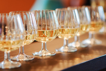 glasses with champagne