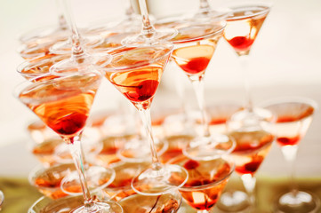 glasses with champagne