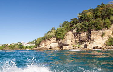 Obraz premium Castries - La Toc beach - Saint Lucia - Tropical island of the Caribbean 