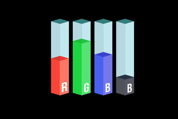 Fototapeta premium Ink level concept - Computer and technology concept